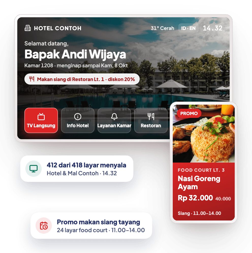 Contoh tampilan ALGORA TV
